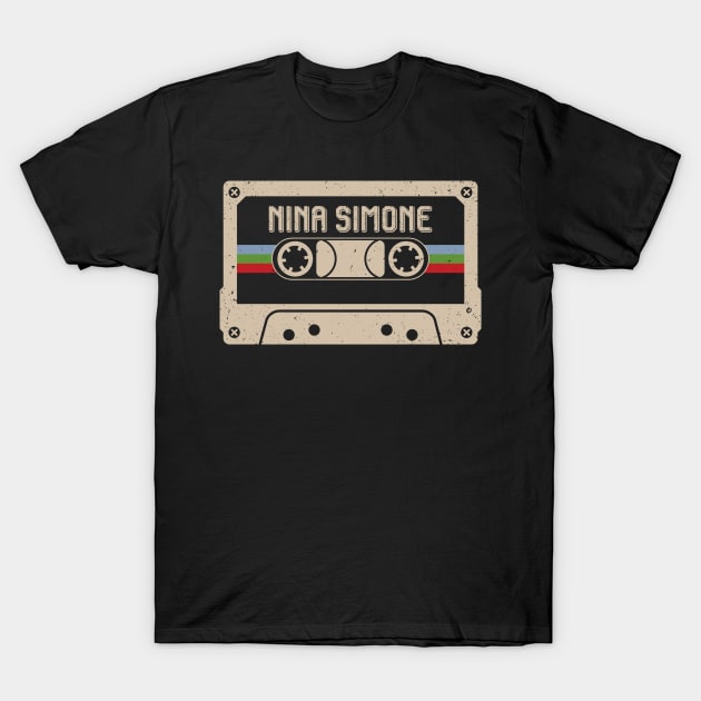 Nina Simone Vintage Cassette Tape T-Shirt by Horton Cyborgrobot